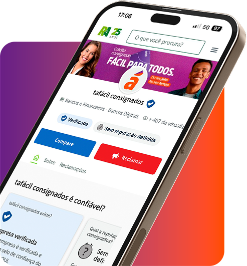 Print de boa avaliação da empresa tafácil no ReclameAqui